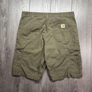 Carhartt Rugged Flex Cargo Work Shorts Mens 36 Green Relaxed Fit 11" Inseam
